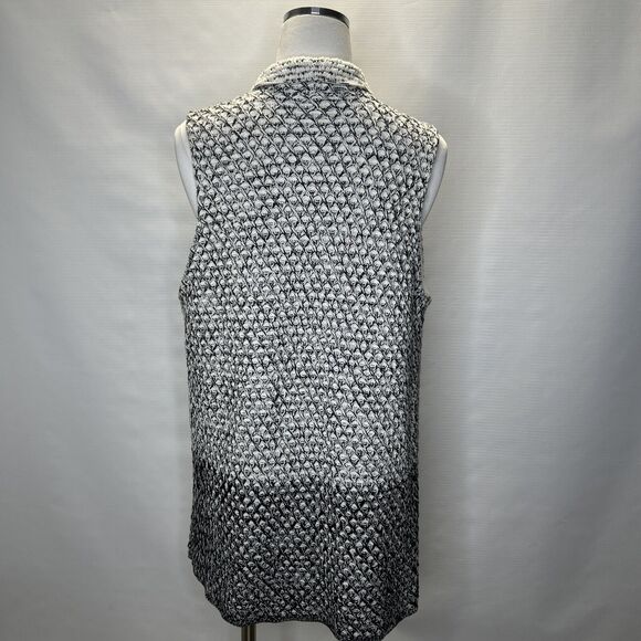 Chicos Textured Knit Sweater Vest Women's Size 3 XL Black Antique White NEW $99 - Picture 6 of 16